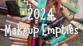 2024 Makeup Empties 🎉 [upl. by Haibot]