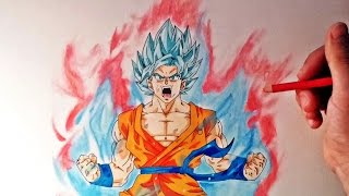 Cómo dibujar a Goku SSJ Dios Kaioken x10  How to draw Goku SSj God Kaioken x10 [upl. by Durtschi]