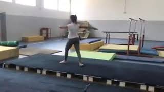 Enchaînement de gymnastique  Filles 2019 ISSEP KSAR SAID [upl. by Auhsej391]