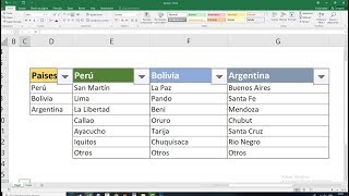 Excel Listas desplegables dependientes 2024 [upl. by Ruelle]