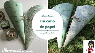 Como hacer un cono de papel [upl. by Nitniuq]