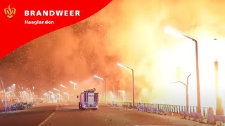 Brandweer Haaglanden  Incident Vreugdevuur Scheveningen 2019 [upl. by Zelda188]