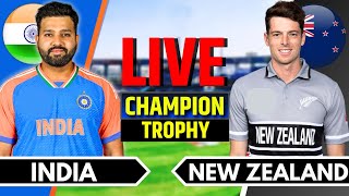 India vs New Zealand Match 12  Live Cricket Match Today  IND vs NZ  Champions Trophy Last 40 Ov [upl. by Ahsekar]