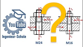 Vorauslegung einer Schraubenverbindung  YouTube IngenieurSchule [upl. by Karim]