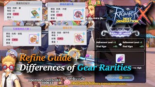 White Blue Gold gear difference  refine guide  rox  Ragnarok X Next Generation [upl. by Laehpar]