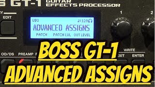 Boss GT1  Advanced Assigns Tutorial  How To Assign Multiple Parameters [upl. by Lulita]