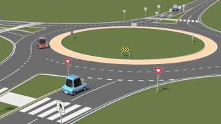 Yield Enter and Exit Roundabout [upl. by Amolap870]