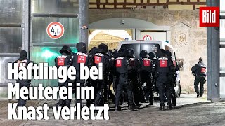 Gefängnismeuterei Polizei stürmt Knast in Thüringen  JVA Untermaßfeld [upl. by Einahpet555]