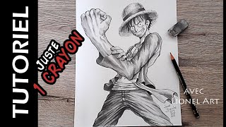 Comment Dessiner Luffy  avec 1 crayon HB [upl. by Annert87]