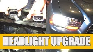 How to Replace  Install 201114 Dodge Charger Headlights  Low Beam [upl. by Gnak]